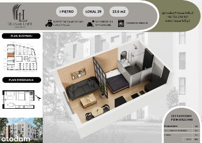 1-pokojowe mieszkanie 23m2 Bez Prowizji