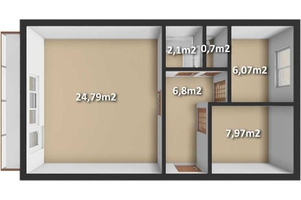 Na sprzedaż 2 pokojowe mieszkanie NA 1 PIĘTRZE o pow. 48,4 m2, Złotów