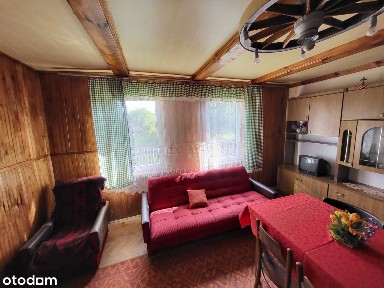 Dom drewniany z polami 3 ha i zabudow. ok. Żarnów