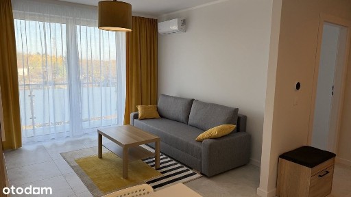 Nowe 2 pokojowe, umeblowane, klimatyzacja, winda, 1 piętro z balkonem