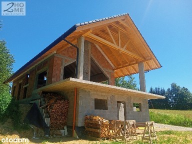 Dom w stanie surowym otwartym w Gębiczynie