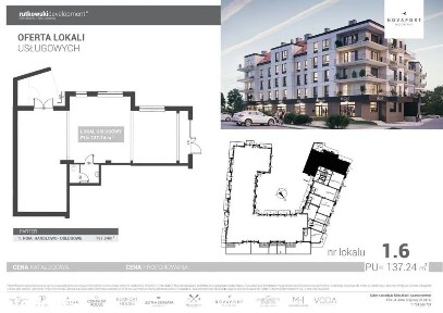 Lokal usługowy na wynajem 137,34 m2 w Węgorzewie