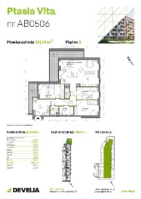 4-pokojowe mieszkanie 101m2 + 2 balkony