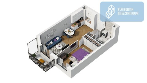 Twój azyl | 2-pokojowe | 42,98 m² | 1. piętro