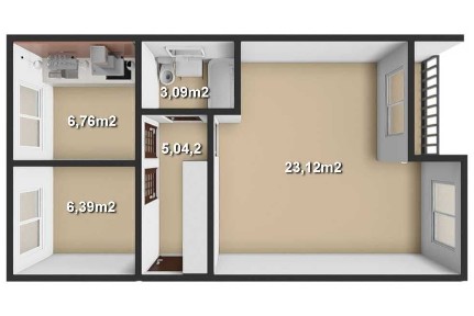 Na sprzedaż - mieszkanie 2 pokojowe na parterze w bloku, Złotów