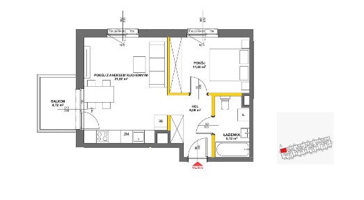 Wygodne mieszkanie 2pok 45m2 z przestrzennym widokiem |Garaż za 1000zł