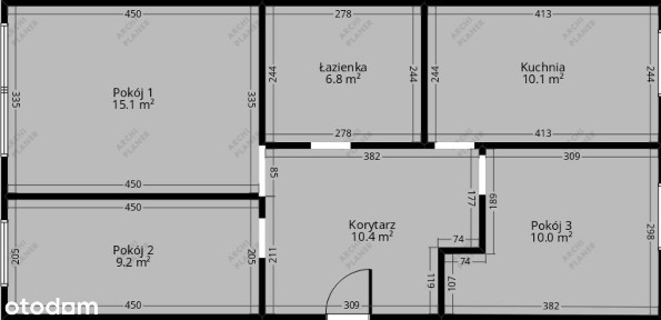 Mieszkanie 3 pokoje, 51,5m, 2 piętro, balkon, piwnica