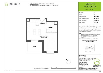 Osiedle Pogodne | kawalerka z tarasem | OP/A1/P3/19