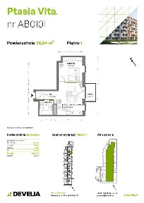 2-pokojowe mieszkanie 38m2 + balkon