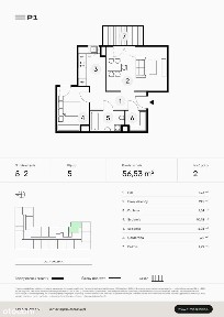 P1 Mieszkania | mieszkanie 2-pok. | 52