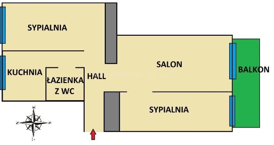 Mieszkanie, 58,38 m², Siedlce