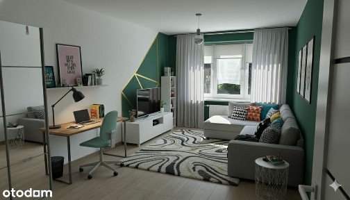 Przestronne jasne mieszkanie w ścisłym centrum 51,70m2 na parterze