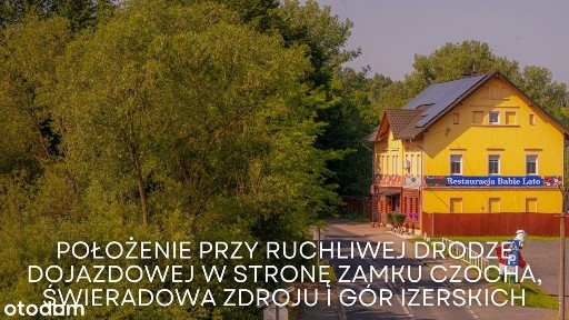 Dom, hotel, mieszkanie, ogródek. Restauracja na trasie Leśna - Lubań.