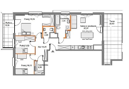 *HIT - ! TARAS na dachu 22,43 M2 ! * Wyjątkowe 4 pok ! Blisko wszędzie!
