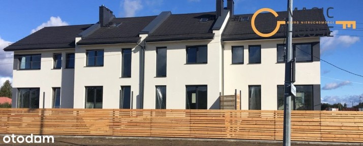 Nowoczesny dom szeregowy z ogrodem i garażem