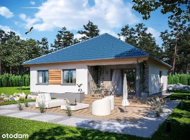 Nowoczesny dom parterowy 100mkw, działka1322mkw Chechło Pabianice