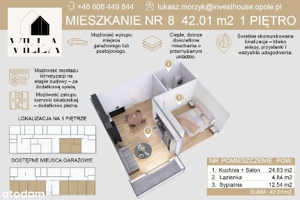 Mieszkanie, 42,13 m², Opole