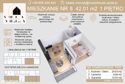 Mieszkanie, 50,83 m², Opole