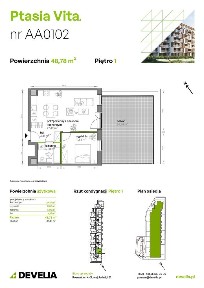 2-pokojowe mieszkanie 48m2 + balkon