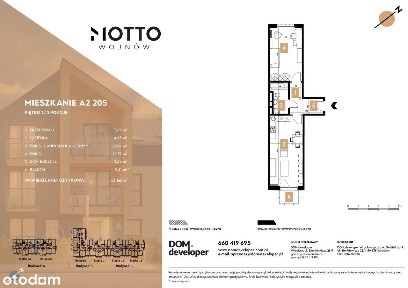 Nowe 3-pokojowe, 64 m² z osobną kuchnią i balkonem!