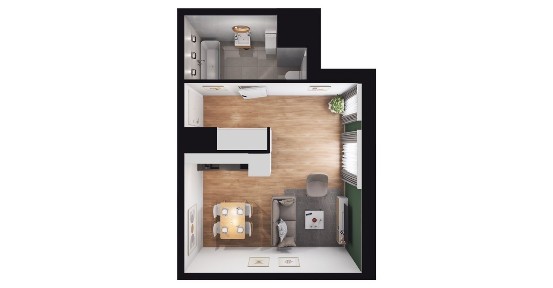 1-pokojowe mieszkanie 29m2 Bez Prowizji