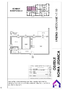 Nowa Legnica mieszkanie 3 pokojowe 62,79 m2