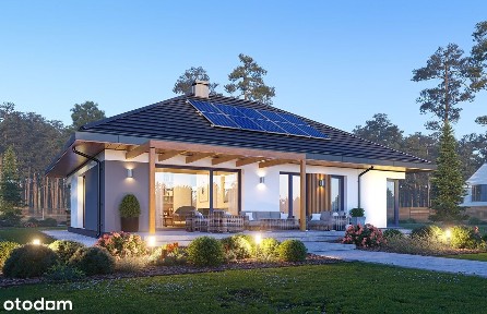 Energooszczędny dom parterowy na pięknej działce 550 m²