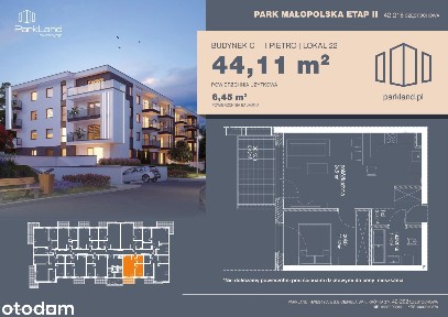 Park Małopolska - 41 m2 w zachodnim słońcu