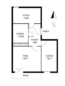 Mieszkanie 54 m2, dzielnica willowa