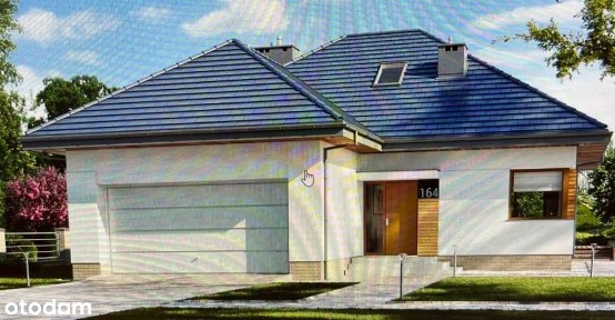 Dom jednorodzinny parterowy z poddaszem użytkowym