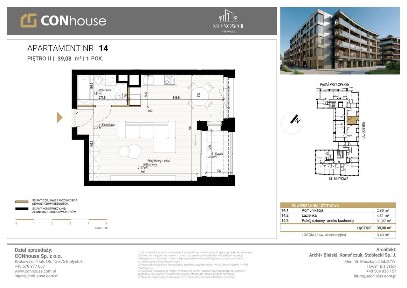 Młynowa II Premium, apartament 1 pokojowy, nr 14