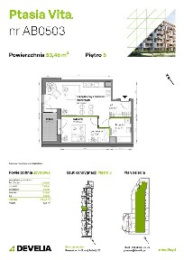 2-pokojowe mieszkanie 53m2 + balkon Bez Prowizji