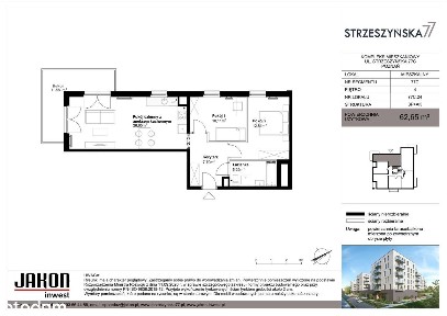 3-pokojowe mieszkanie 62m2 + balkon