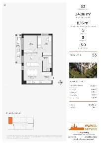 3-pokojowe mieszkanie 55m2 + balkon