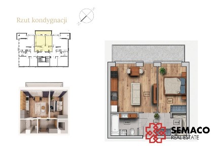 2 pokoje/ Wieliczka/ garderoba/balkon/bez Pcc