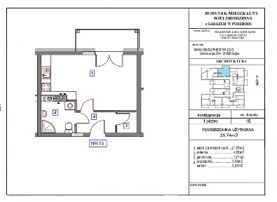 Ostatnie mieszkanie 31,74 m2 w stanie Deweloperskim Bezpośrednio