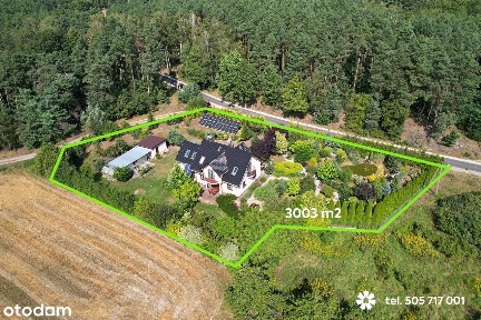 Komfortowy dom pod lasem, duża zagospodarowana działka