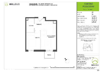 Osiedle Pogodne | mieszkanie 2-pok. | OP/A1/P0/04