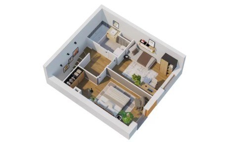 DWUPOZIOMOWE MIESZKANIE W PRZEBĘDOWIE - 4POKOJOWE