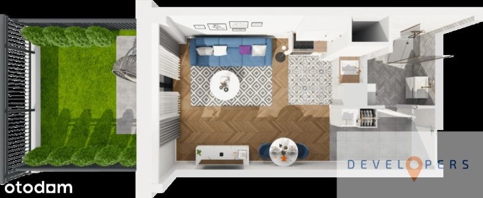 Kameralna kawalerka z ogródkiem I wysoki parter