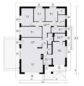 Dom parterowy - 5 pokoi