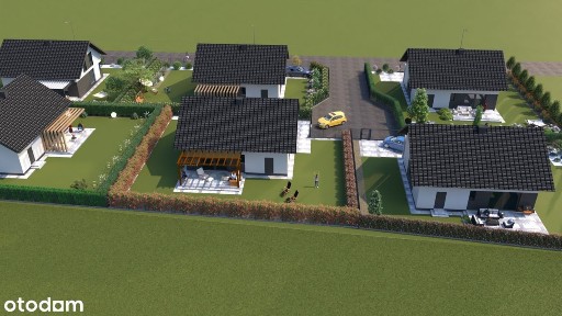 Osiedle domów jednorodzinny na obrzeżach miasta