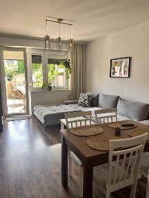 Mieszkanie z tarasem i ogrodem 60 m/ zasoby STBS z calym wyposażeniem