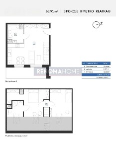 M3- 2 poziomy 69,91m2|Parking|blisko szkoła
