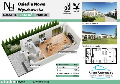 SKRAJNY SEGMENT+1MP+OGRÓDEK 55m2