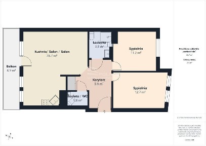 Mieszkanie, 64,50 m², Łomża