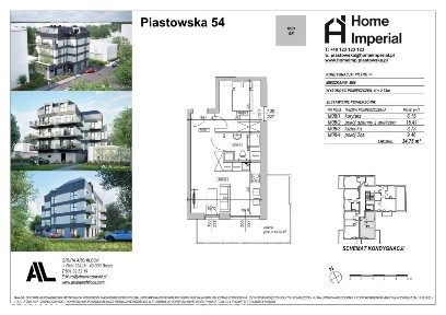 Mieszkanie 34,75m² - Brzeg