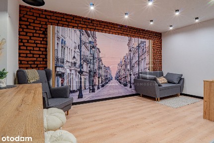 2 pokoje, styl loftowy, blok z cegły, przy Manu