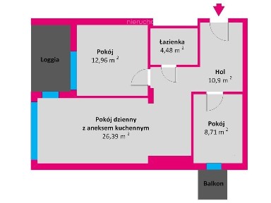 3 pokoje z dużym balkonem i dostępem do Spa