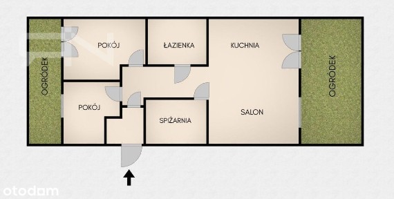 3 pokoje | 2 ogródki | 2 miejsca postojowe